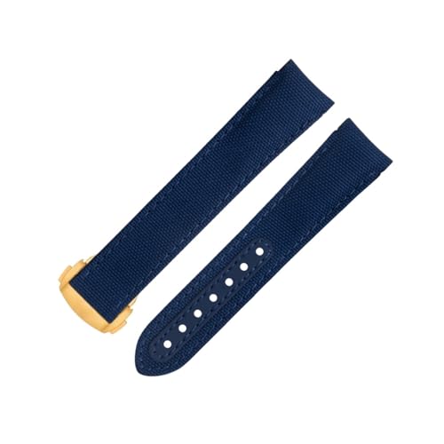 Bande de montre incurvée 20mm en nylon noir pour sangle AT150