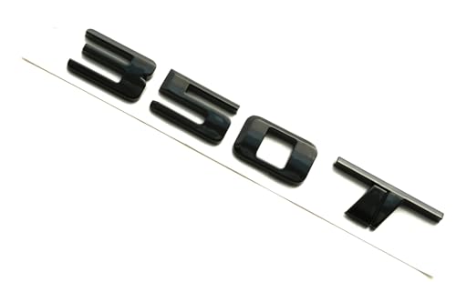 Image of 1Pc 350T Logo Emblem Compatible with CT4 CT5 XT4 XT5 Rear Turnk 350 T Nameplate 3D Badge (Glossy Black)