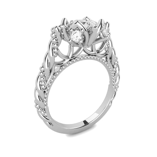 Catalejo 1.5 Ct Princess Cut Moissanite Engagement Rings For Women, Wedding Rings 14k Gold Vermeil, Gold Plated Sterling Silver Two Tones White Gold & Yellow Gold, Promise Rings For Her3