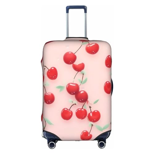 FEMOS Lovely Sweet Red Cherry - Travel Suitcase Cover Elastic Luggage Covers Trolley Protector Cover Fits 18-32 Inch Luggage