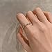 W WEILIRIAN Boho Crystal Bead Stretch Ring Beaded Stackable Ring Gemstone Bead Elastic Finger Ring Rainbow Bead Elastic Ring Handmade Stacking Ring Jewelry for Women and Girls Gifts (Style:A)