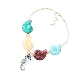 Oxxggkao Elegante collar de joyería de conchas marinas con diseños de aleación para accesorios costeros, joyería oceánica de aleación