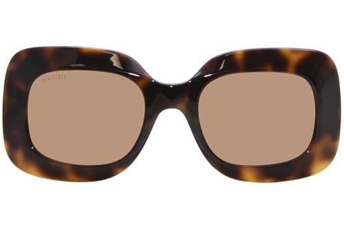 Gucci GG1695S 002 Sunglasses Women's Havana/Silver/Brown Square