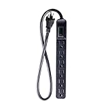 GoGreen Power GG-16103MINBK 6 Outlet Mini Surge Protector, Black
