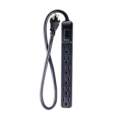 Go Green Power Inc. GG-16103MINBK 6 Outlet Surge Protector Black