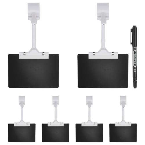 Porte-Étiquettes À Double Clip Inclinable Avec Cartes A6 Effaçables Pour Un Affichage Flexible