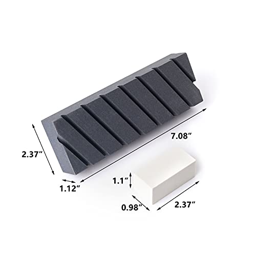 Weimy Flattening Stone Set, Two Sharpening Stones Flattener, Grit 180 Black & 320 White Whetstone - Fixer With Grooves For Repair Any Wet Stone #TOP4
