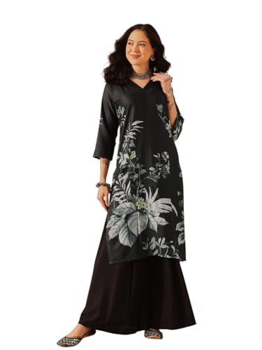 Image of Amazon Brand - Anarva Women's Cotton Printed Straight Kurti
