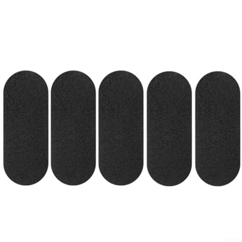 Niceminiwall Filtros de aspas de ventilador de techo con carbón activado de cáscara de coco para polvo, caspa de mascotas y captura de humo, paquete de 5, color negro, 25 x 9 cm