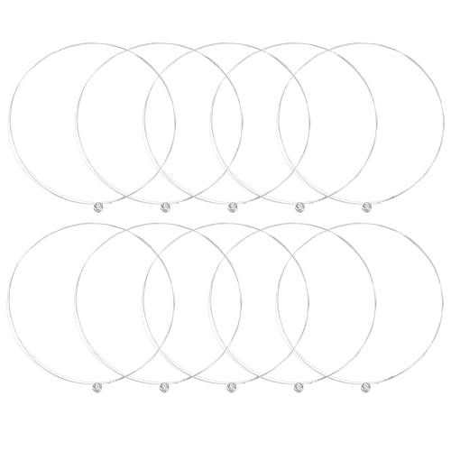 OTOTEC 10 Stück 009 Einzelne High-E-Saiten für E-Gitarre Einzelne Gitarrensaiten für Elektrische Und Akustische E-Gitarren Ersatzteile Leichte Spannung Guter Klang mit Kugelende Stärke 9