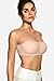 OEAK Womens Strapless Bras Push Up Bandeau Bra Non Slip Wireless Supportive Padded Bras Seamless Comfortable Tube Bra Skin Medium