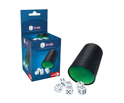 Noris Taza de Cubo con 6 Cubos para Ojos, Accesorios de Juego
