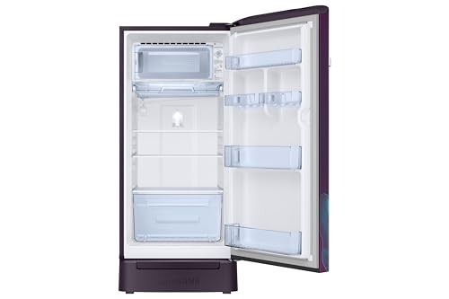 Image of Samsung 189 L, 5 Star, Digital Inverter, Direct-Cool Single Door Refrigerator (RR21H2H259R /HL, Paradise Bloom Red, Base Stand Drawer, Single Touch Defrost, 2026 Model)