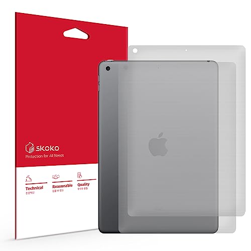 skoko 2pcs in 1 set iPad Back Matte Transparent Protector Film Body Skin Compatible with iPad 10.2 7/8/9 th generation, TPU, Ultra Thin compatible with Case Cover