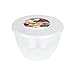 Price comparison product image Just Pudding Basins 1 Pint Pudding Basin and Lid Pack of 4 Clear Medium Size Food Safe Christmas Pudding Bowls, Steaming Basin, 570ml, Dishwasher, Freezer, and Microwave Safe