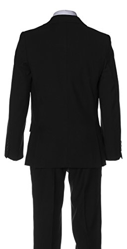 Tuxgear Boys Slim Fitted 5 Piece Black Suit In Toddlers To Boys Sizing (5 Boys, Black) #TOP2