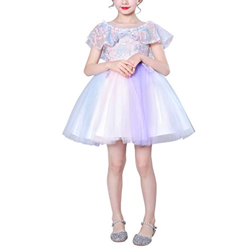 Weileenice Flower Girls Wedding Dress Bridesmaid A-Line Princess Pageant Photo Shoot Prom Holiday Party Tulle Dresses3