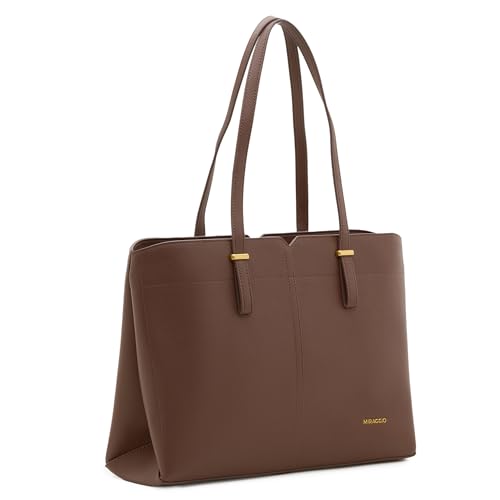 Image of Miraggio Isadora 13 Inch Laptop Tote Bag For Women Office Use | Office Tote Bag With Padded Laptop Sleeve And Zipper Closure | Stylish Totes