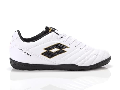  Lotto Scarpa Calcetto Stadio 705 Tf AllWhite/Allblack/LightPlatino (Numeric_44)