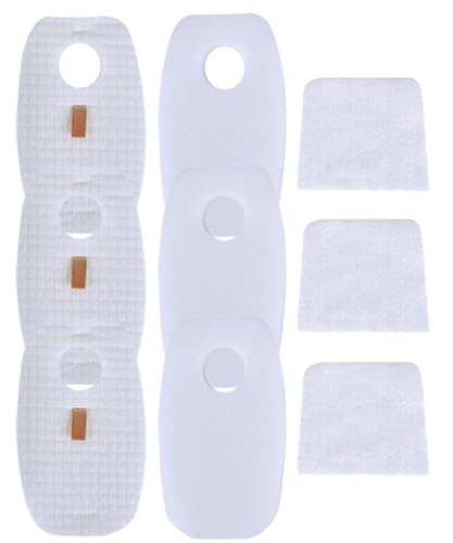 Dttery 3 Pack for Shark Rocket DuoClean HV380 HV380C HV380W HV381 HV381C HV382 HV382BRN HV383 HV384Q Filter Kit, 6 Pre-Filters (3 Foam+3 Felt) and 3 Post-Filters Replacement Part XFFH380 XPSTFH380