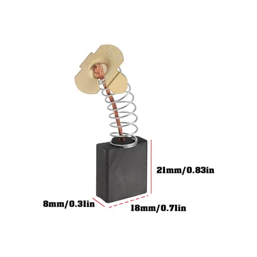Miniatura 4 de Emsea Escobillas De Carbón Para Motores Eléctricos De 21 X 18 X 8 Mm Para Taladros Sierras Y Destornilladores Eléctricos.