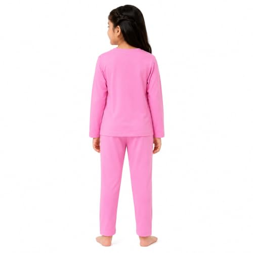 Image of NammaBaby Girl's Soft Cotton Night Suit (Printed T-Shirt & Pant Set /Girls Night Dress /Nightwear) Pack of 1