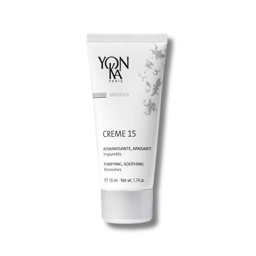 Creme15 Yonka 50ml | Blemish-Fighting Cream for Imperfections I Purify, Sooth and Rebalance | Ultra-Light, Non-Greasy Formula | 98% Natural Origin