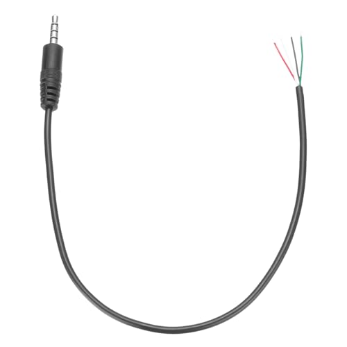 Image of sourcing map 3.5mm Male Jack to Bare Wire Open End Replacement TRS 4 Pole Stereo 1/8" Audio Cable Plug Jack for Earphone Headphone Cable Repair, 0.30m