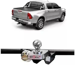Enforth Hitch Master - Engate Reboque Fixo para Toyota Hilux SRV Cabine Simples/Dupla 2016/2023 - Capacidade de Tração 750Kg - INMETRO