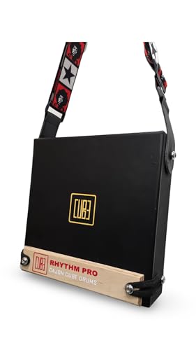 Image of Cajon Cube 12 Pro Traveller Cajon With External Snare Tap For Kids,Adults & Professional Musicians Super Sound Quality Made With American Birch Wood (BLACK)