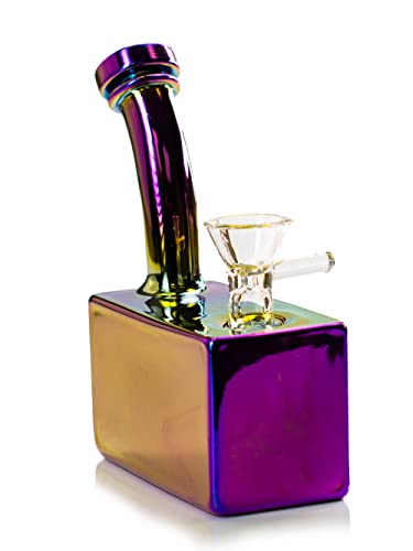 5,5 Zoll Glas Bong Rig Bong Saft Box Square Beaker Heady Smoking Pipe mit 14mm Female – Bild 3