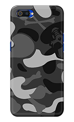 Image of Printed Hard Back Cover Case for Realme C2 | Oppo A1K Back Cover (Army Pattern) -702
