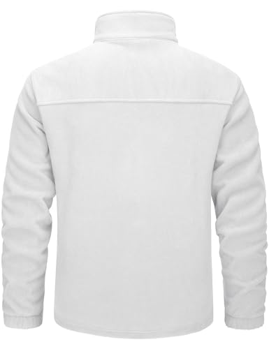 MAGCOMSEN Men's Winter Zip Up Polar Fleece Jacket Athletic Tactical Hiking Outdoor Jackets with 3 Pockets