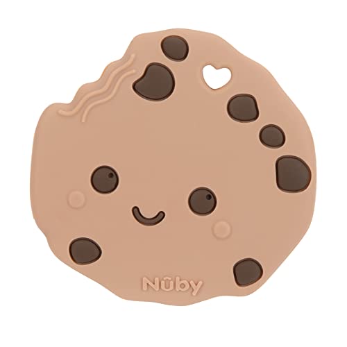 Image of Nuby All Silicone Chocolate Chip Cookie Teether - 3+ Months