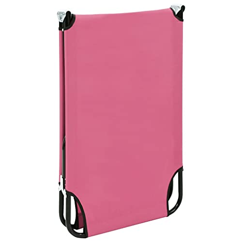 Chaise Longue Pliante Rose Extérieur Transat de Bronzage Portable - 7