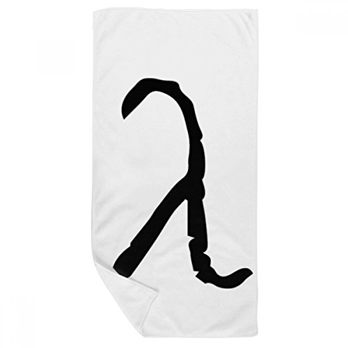 Serviette de bain Lambda silhouette grecque noire coton 35x70cm - 2