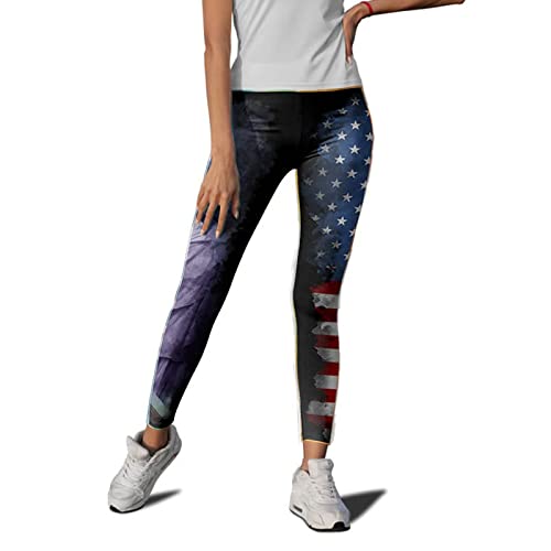 Leggings tamanho grande patriótico bandeira de corrida pilates calças femininas americanas personali