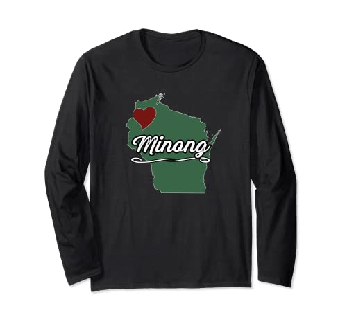 Minong - Wisconsin | Stadt - City Souvenir WI US - Langarmshirt