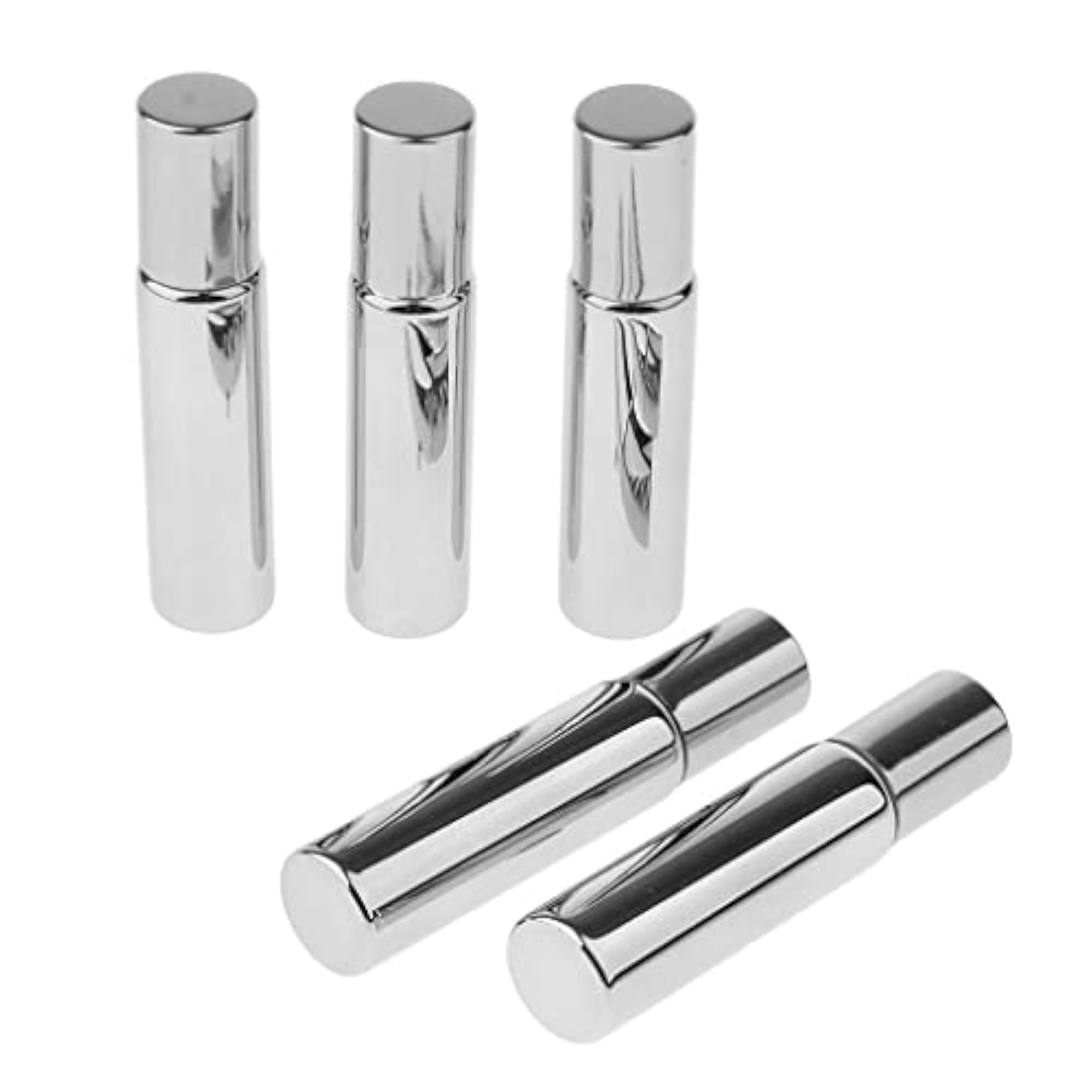 5x 10mL Empty Roller Bottles with Steel Ball for Essential Oils