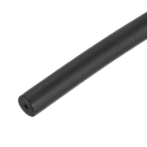 QUARKZMAN Tube en Mousse Isolante pour Tuyaux 2M, Conduits Isolants Caoutchouc ID 3mm OD 12mm, Tube d'Isolation Tuyaux pour Support Poignée Chauffage Climatisation, Noir