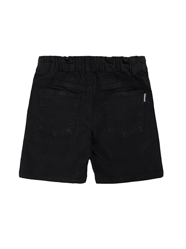 Image of KiddoPanti Boys Knee-Length Denim Shorts | Stretchable Cotton Poly Denim | Comfortable Fit with Button Elasticated Waistband & Zip Fly