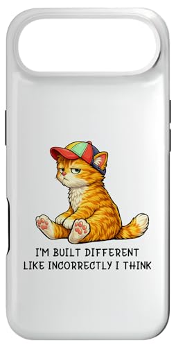 I'm Built Different Funny Orange Cat Wearing Cap Meme Humor �X�}�z�P�[�X iPhone Air �p
