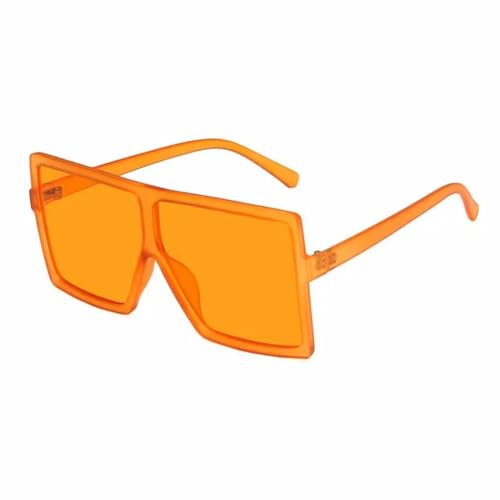 Lunettes de soleil tendance orange au design surdimensionné chic