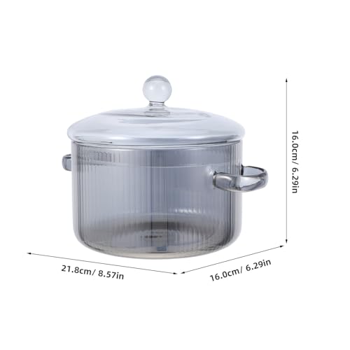 Casserole en verre avec couvercle compatible cuisson sur plaque - 3