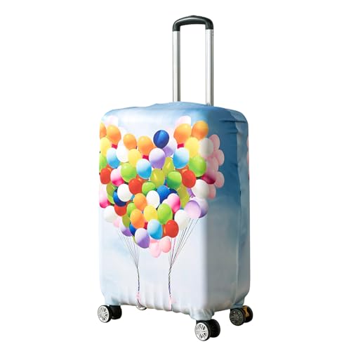 Image of HOKIPO 220gsm Durable and Washable Suitcase Covers for Trolley Suitcase, Large (26-27inch) - Balloon Drift (AR-6345-D12)