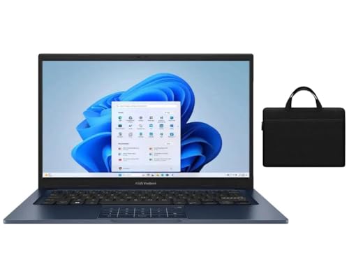 Image of ASUS Vivobook 14" FHD Laptop |Intel 13th Generation Core i7 1355U| Intel UHD Graphics | Camera |WiFi| Blue | 12GB RAM | 512GB SSD |Windows 11 Home |Bundle with Black Bag