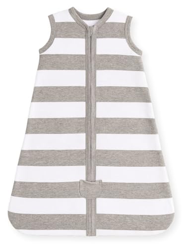 Image of TuddyBuddy 100% Cotton Wearable Blanket Sleeping Bag for Baby | Ideal for Babies & Kids Hypoallergenic Fabrics | Pack of 1 - Option 19 - Broad Grey Stripes, 18-24 Months