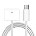 2M 140W PD Fast Charging USBC Magnetic 3 Charging Cable for MacBook Pro M1 2021/M2 2023(14”/16”) MacBook Air M4 2025 (13''/15”) M2 M3/M3 Pro/M3 Max 2024 2022 Safe & Wearproof Power Cord White 1PC