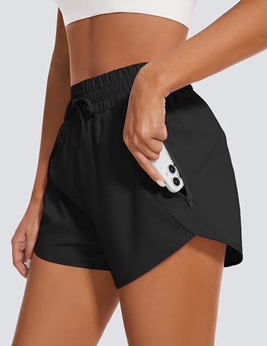 Women's Running Shorts High Waisted Quick Dry Athletic Shorts Sports Workout Gym Track Drawstring Shorts with Pockets4