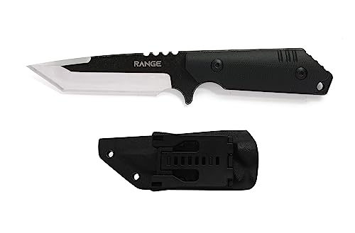 Range HK08 Coltello da caccia in acciaio inox 420, 22,8 cm, lama 11,7 cm x 11,1 cm impugnatura antiscivolo G10